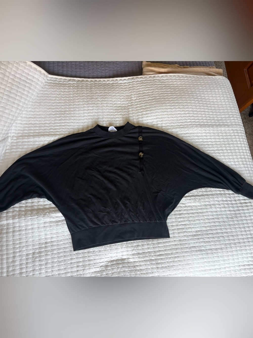 Callahan Knitwear Black Dolman Long Sleeve